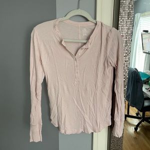 Ribbed pink aerie top